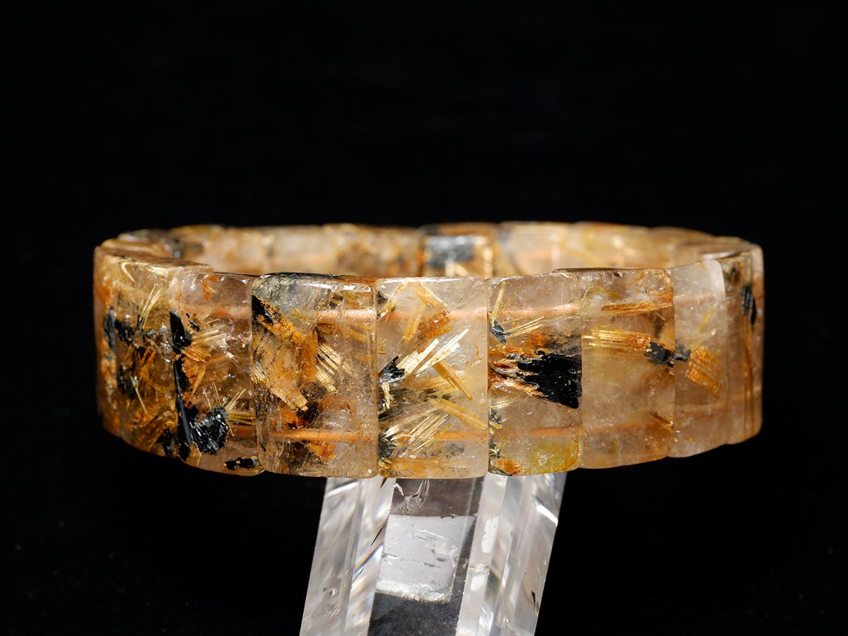 タイチンルチルクォーツ バングル 一点物 111-16829