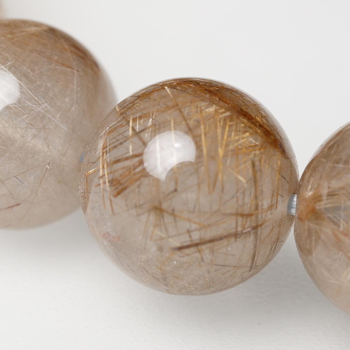 プラチナルチルクォーツ ブレスレット 10mm 一点物 メール便可 [M便 1