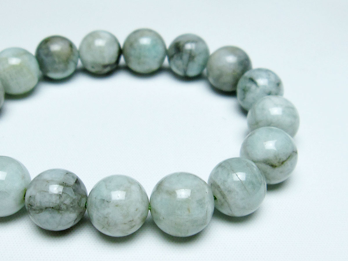 エメラルド ブレスレット 12mm メンズ レディース 一点物 111-32985