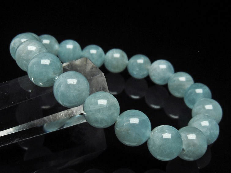 アクアマリン ブレスレット 10mm 一点物 111-34034