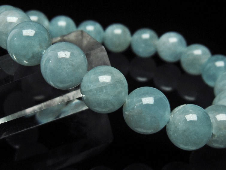 アクアマリン ブレスレット 10mm 一点物 111-34034