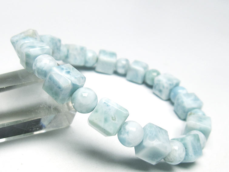 ラリマー ブレスレット ラリマール 本物 7mm 一点物 111-34370