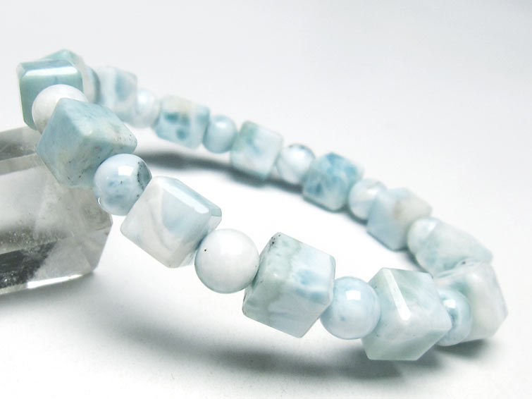 ラリマー ブレスレット ラリマール 本物 7mm 一点物 111-34372