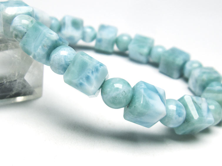 ラリマー ブレスレット ラリマール 本物 7mm 一点物 111-34395