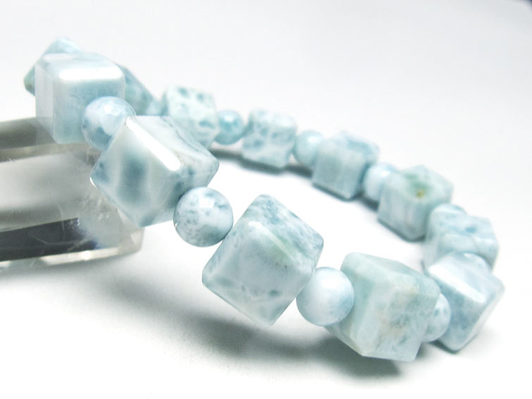 ラリマー ブレスレット ラリマール 本物 7mm 一点物 111-34398