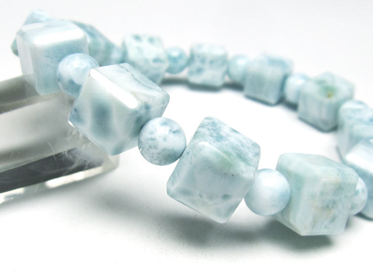 ラリマー ブレスレット ラリマール 本物 7mm 一点物 111-34398