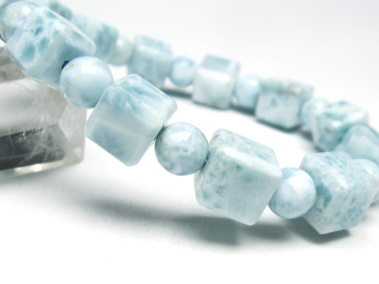 ラリマー ブレスレット ラリマール 本物 7mm 一点物 111-34411