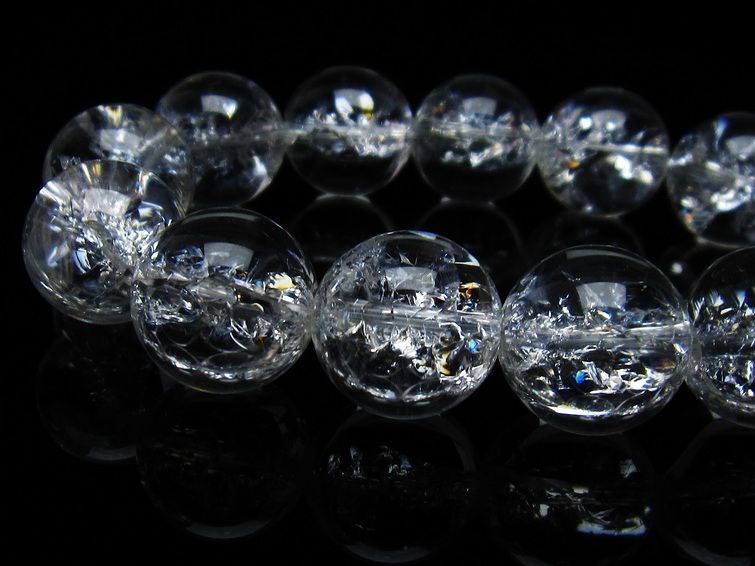 アイリスクォーツ 水晶 ブレスレット 17mm 一点物 111-35479