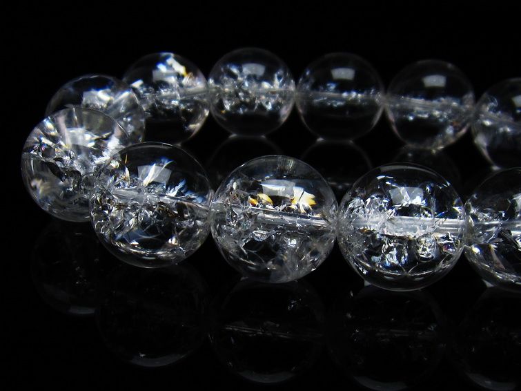 アイリスクォーツ 水晶 ブレスレット 18mm 一点物 111-35483
