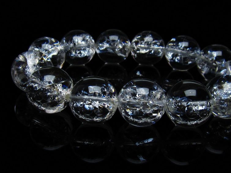 アイリスクォーツ 水晶 ブレスレット 18mm 一点物 111-35485