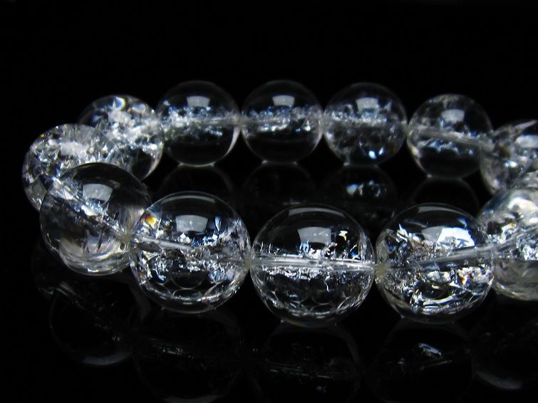 アイリスクォーツ 水晶 ブレスレット 18mm 一点物 111-35490