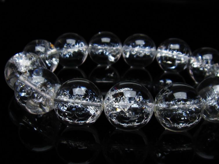 アイリスクォーツ 水晶 ブレスレット 18mm 一点物 111-35491