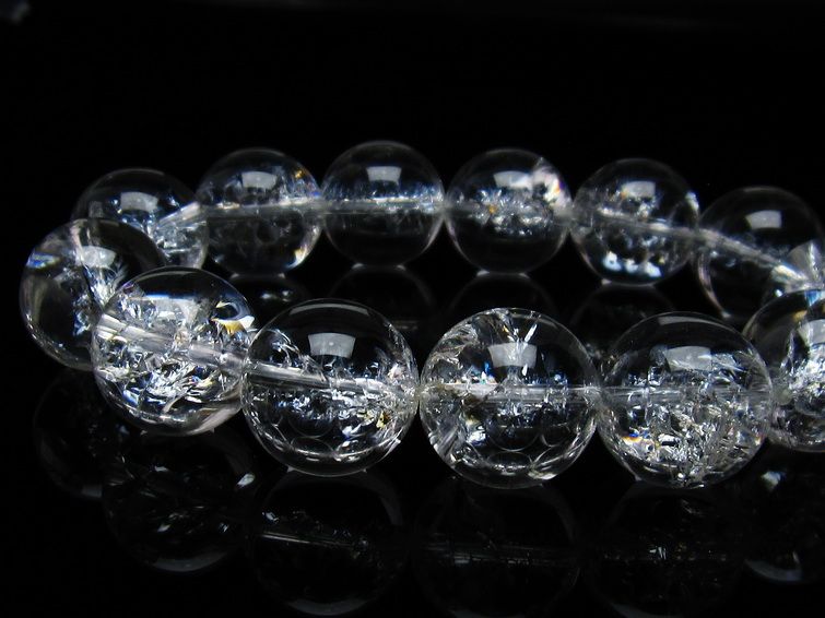 アイリスクォーツ 水晶 ブレスレット 18mm 一点物 111-35492
