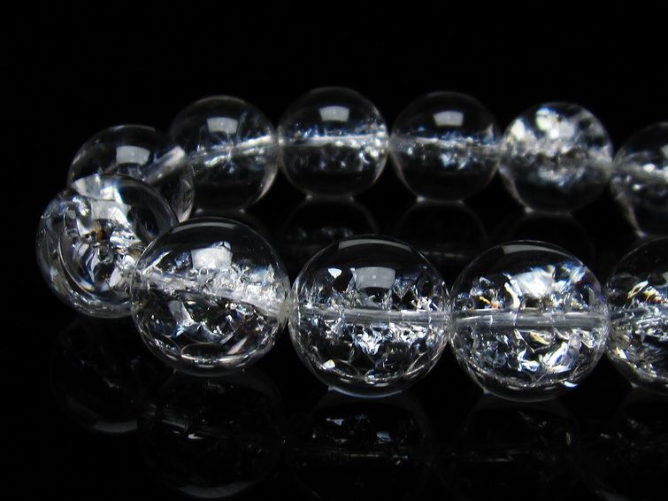 アイリスクォーツ 水晶 ブレスレット 18mm 一点物 111-35495
