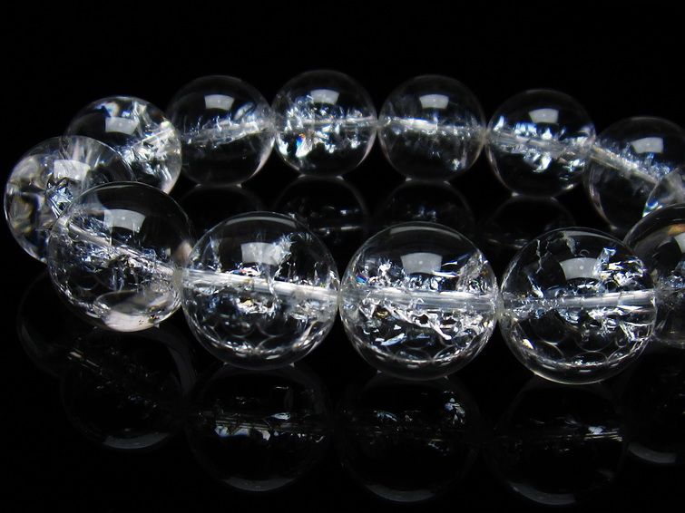 アイリスクォーツ 水晶 ブレスレット 18mm 一点物 111-35503