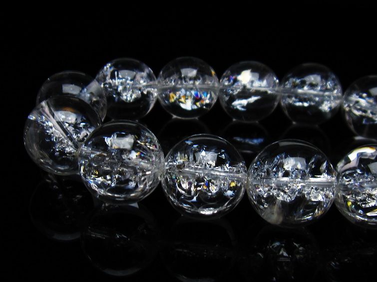 アイリスクォーツ 水晶 ブレスレット 18mm 一点物 111-35504