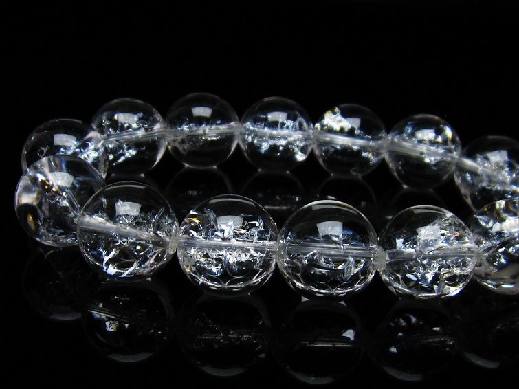 アイリスクォーツ 水晶 ブレスレット 16mm 一点物 111-35509