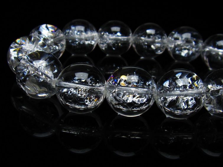 アイリスクォーツ 水晶 ブレスレット 16mm 一点物 111-35516