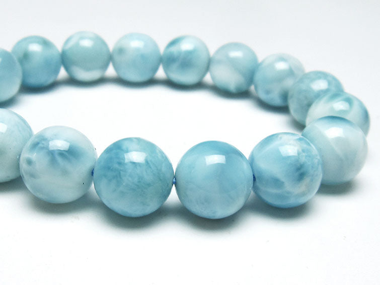 ラリマー ブレスレット 13mm 一点物 111-38036
