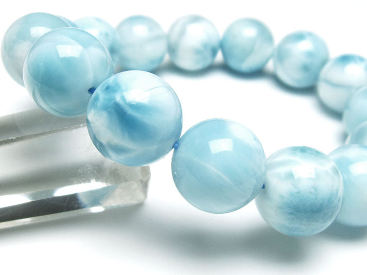 ラリマー ブレスレット 15mm 一点物 111-38048