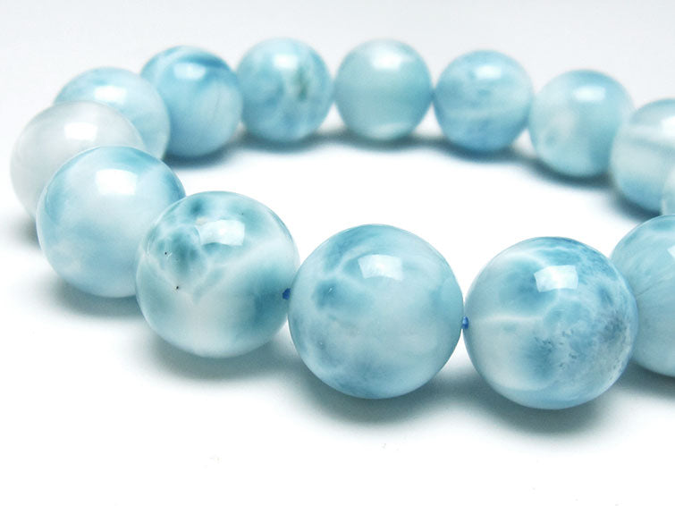 ラリマー ブレスレット 15mm 一点物 111-38048