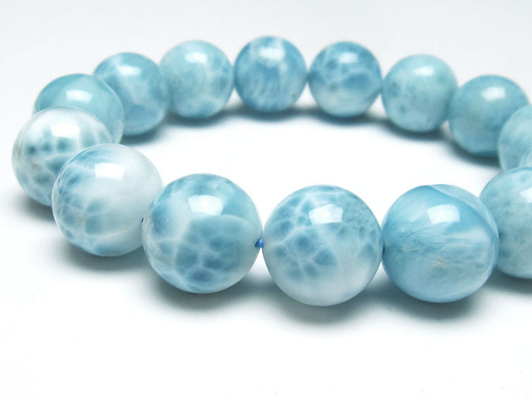 ラリマー ブレスレット 15mm 一点物 111-38049