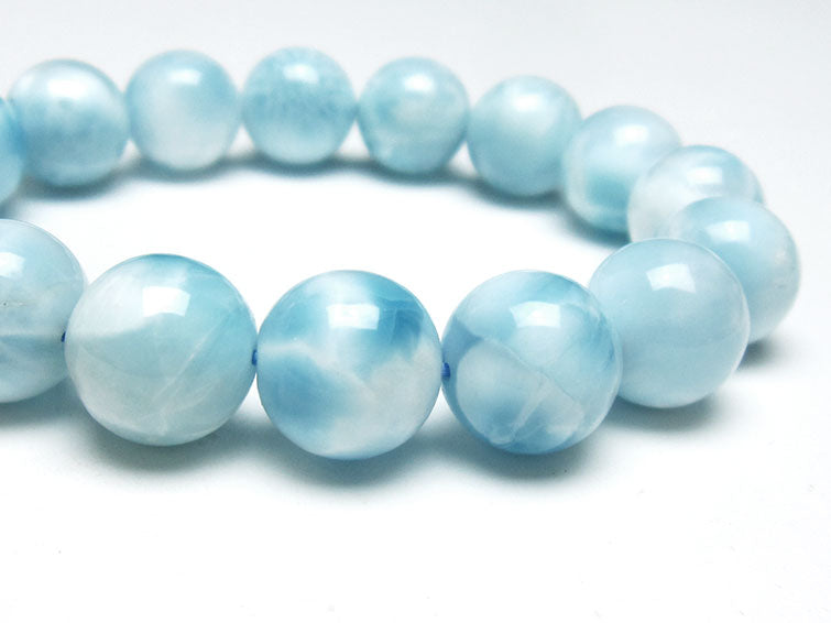 ラリマー ブレスレット 13mm 一点物 111-38052