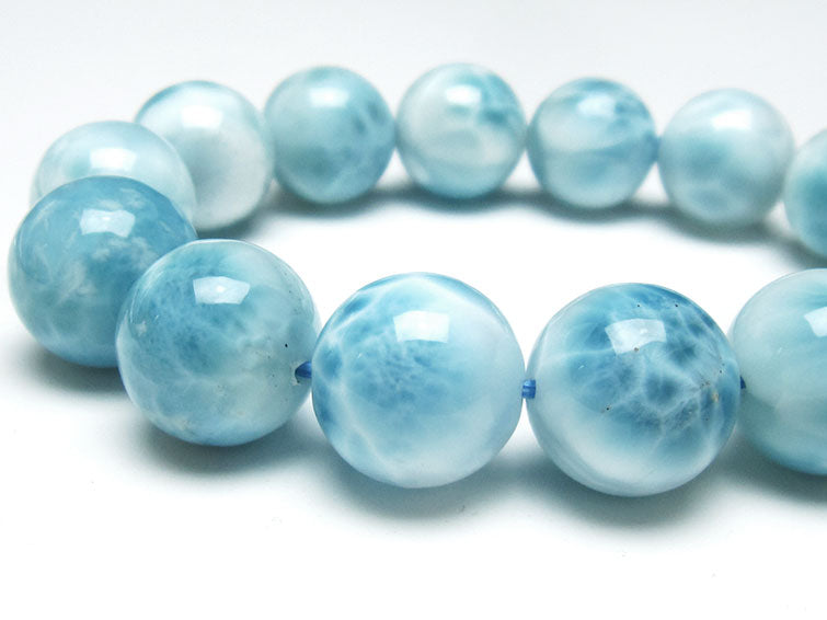 ラリマー ブレスレット 15mm 一点物 111-38055