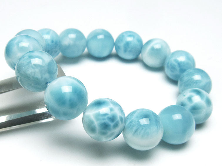 ラリマー ブレスレット 15mm 一点物 111-38064