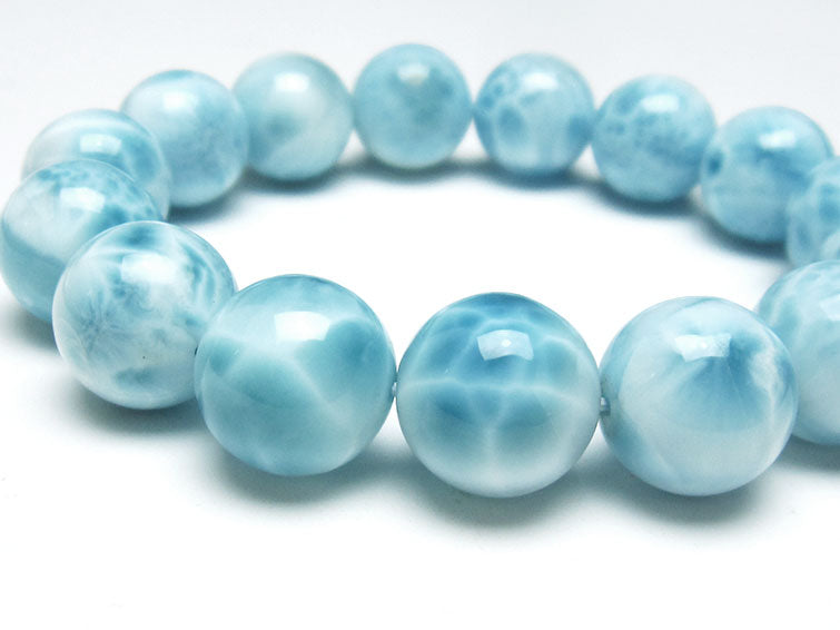 ラリマー ブレスレット 15mm 一点物 111-38065