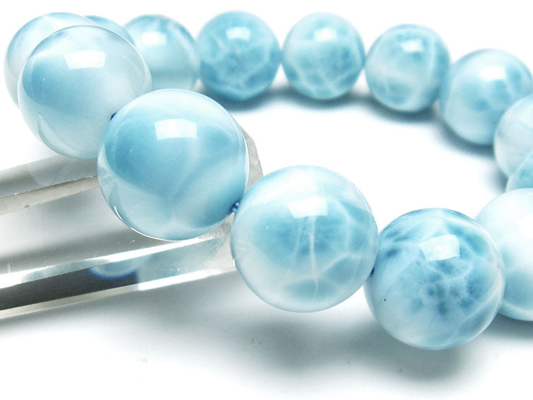 ラリマー ブレスレット 16mm 一点物 111-38070