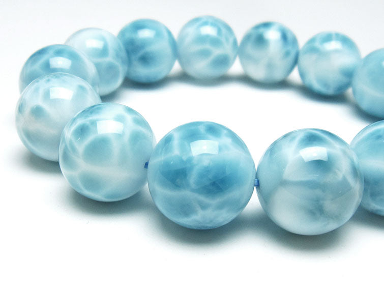 ラリマー ブレスレット 16mm 一点物 111-38070