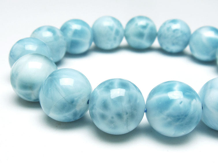 ラリマー ブレスレット 14mm 一点物 111-38071