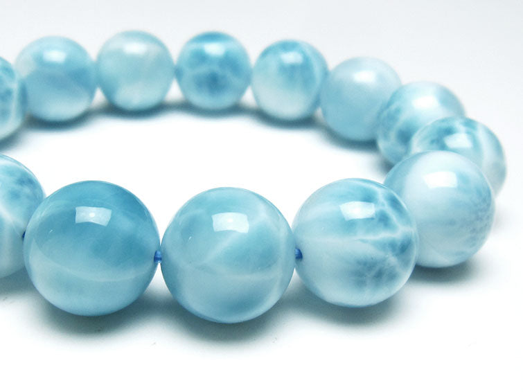 ラリマー ブレスレット 14mm 一点物 111-38072