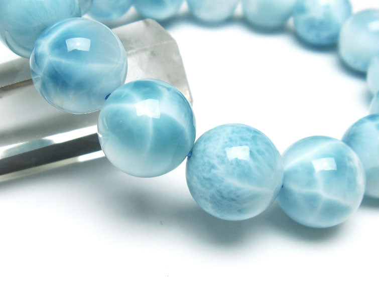 ラリマー ブレスレット 14mm 一点物 111-38073