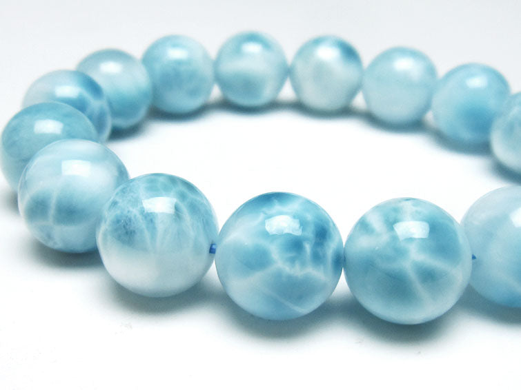 ラリマー ブレスレット 14mm 一点物 111-38073