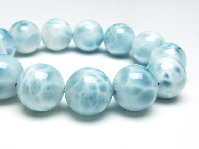 ラリマー ブレスレット 16mm 一点物 111-38082