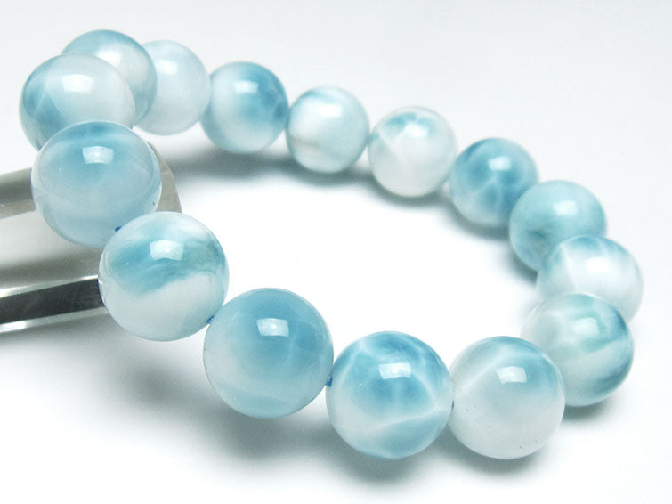 ラリマー ブレスレット 14mm 一点物 111-38083