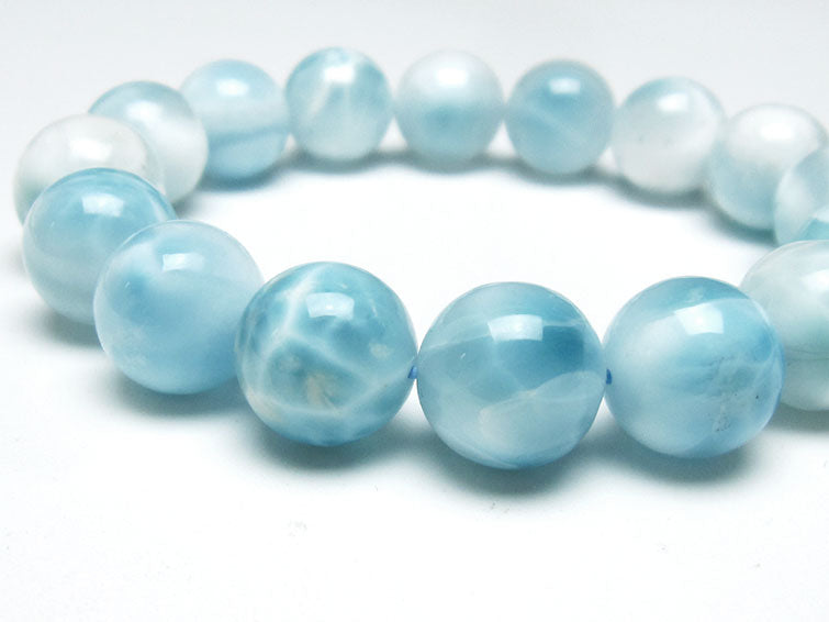 ラリマー ブレスレット 14mm 一点物 111-38084
