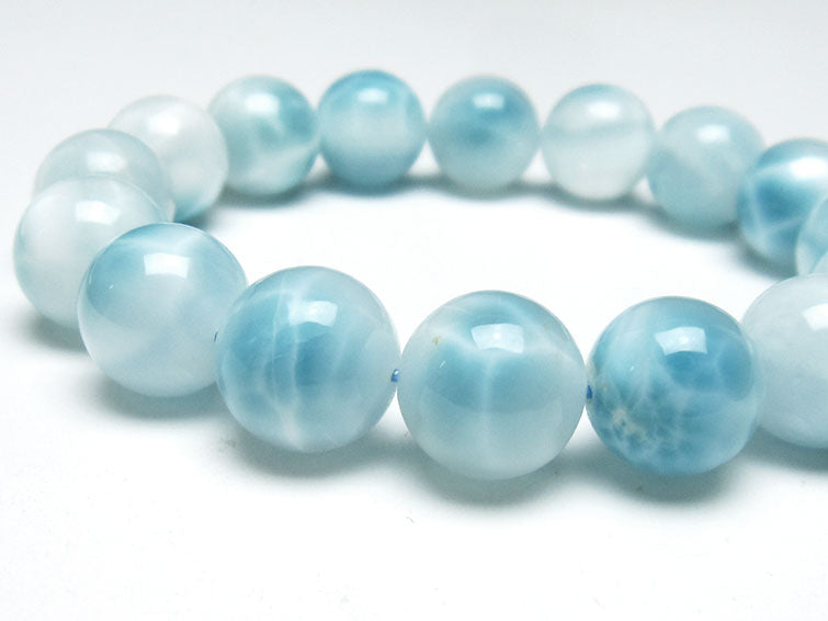 ラリマー ブレスレット 14mm 一点物 111-38093