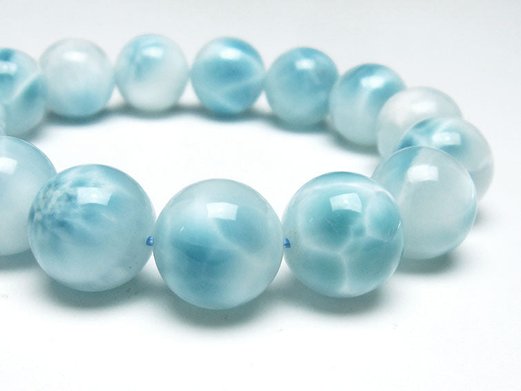 ラリマー ブレスレット 14mm 一点物 111-38094