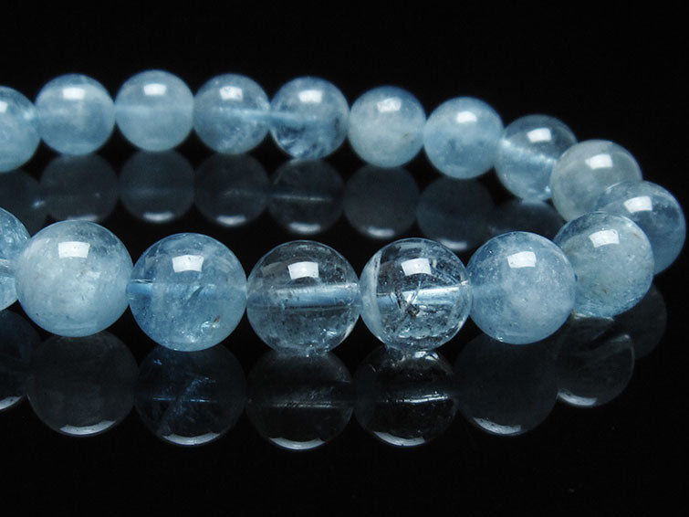 アクアマリン ブレスレット 10mm 一点物 111-38456