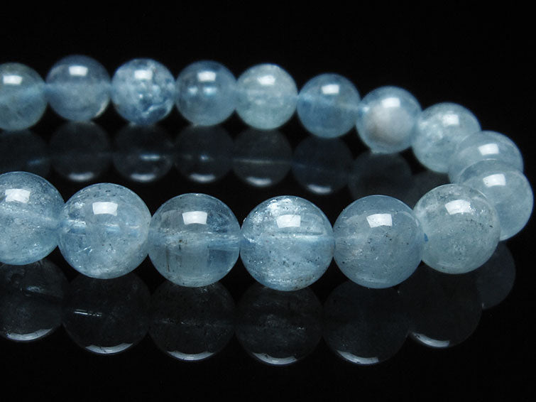 アクアマリン ブレスレット 10mm 一点物 111-38458