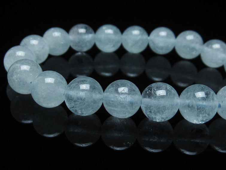 アクアマリン ブレスレット 10mm 一点物 111-38467