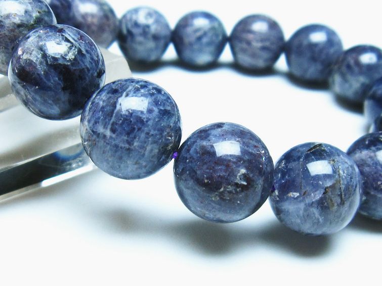 アイオライト ブレスレット 14mm 一点物 111-38709