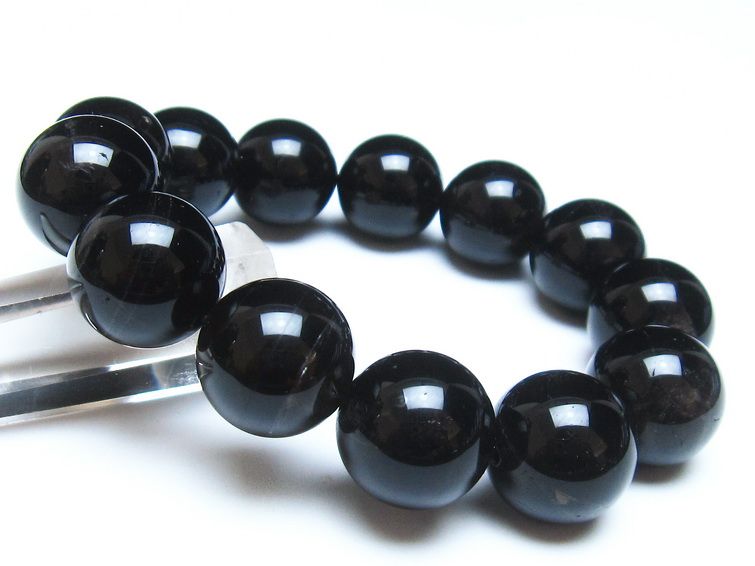 モリオン ブレスレット 18mm 黒水晶 ブレス 一点物 111-38894