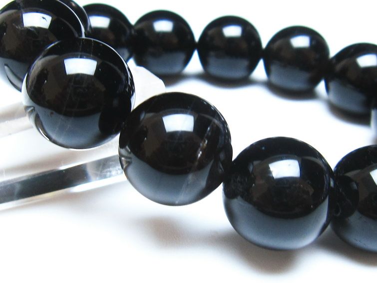 モリオン ブレスレット 18mm 黒水晶 ブレス 一点物 111-38894