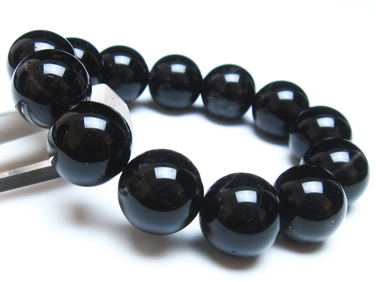モリオン ブレスレット 18mm 黒水晶 ブレス 一点物 111-38897