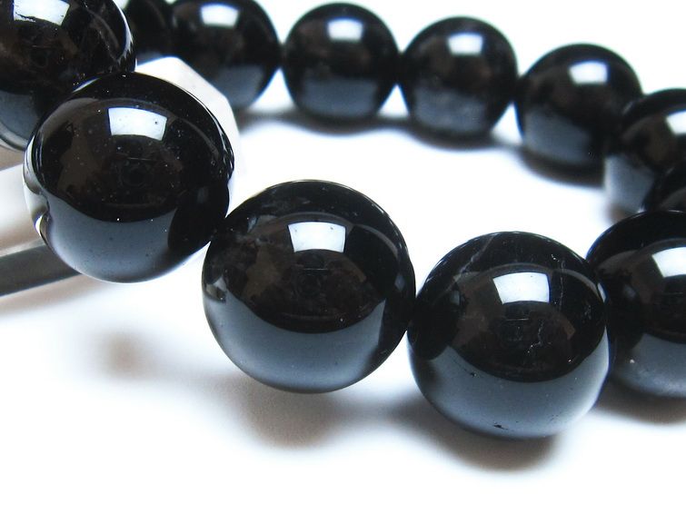モリオン ブレスレット 18mm 黒水晶 ブレス 一点物 111-38897