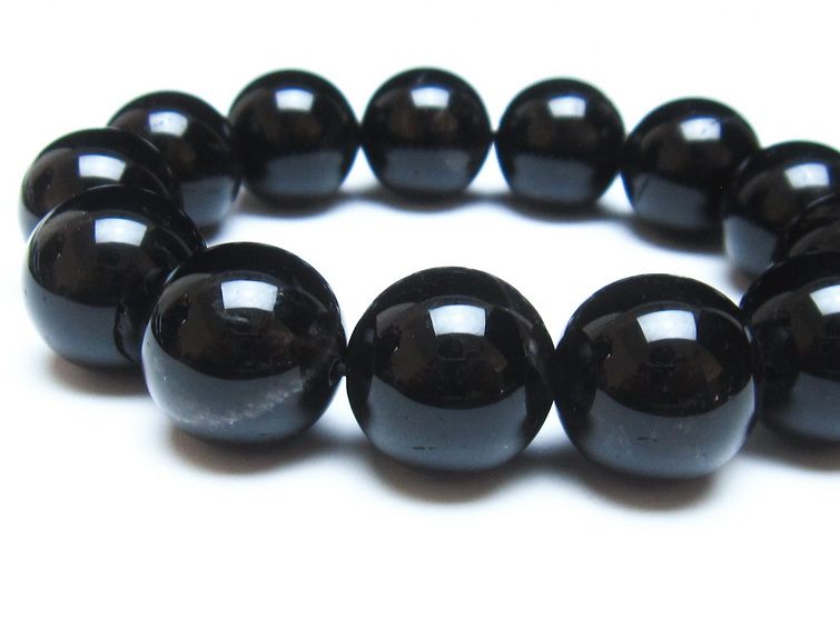 モリオン ブレスレット 18mm 黒水晶 ブレス 一点物 111-38897